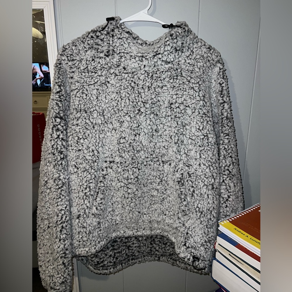 Grey Sherpa size M Hoodie from Pink